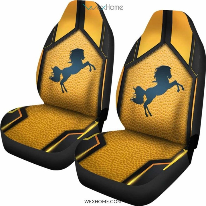 Horse Metallic Texture Custom Car Seat Covers