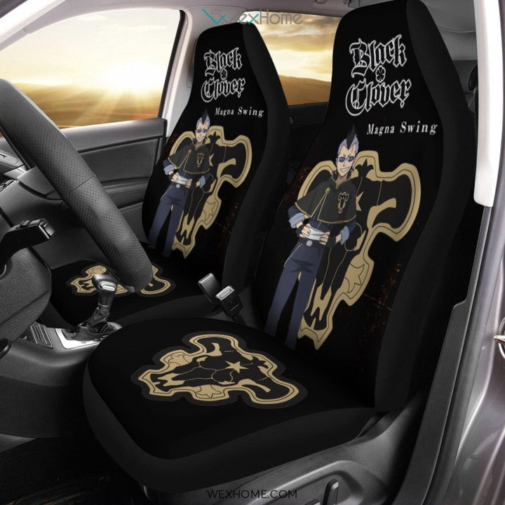 Magna Custom Car Seat Covers Black Clover Anime