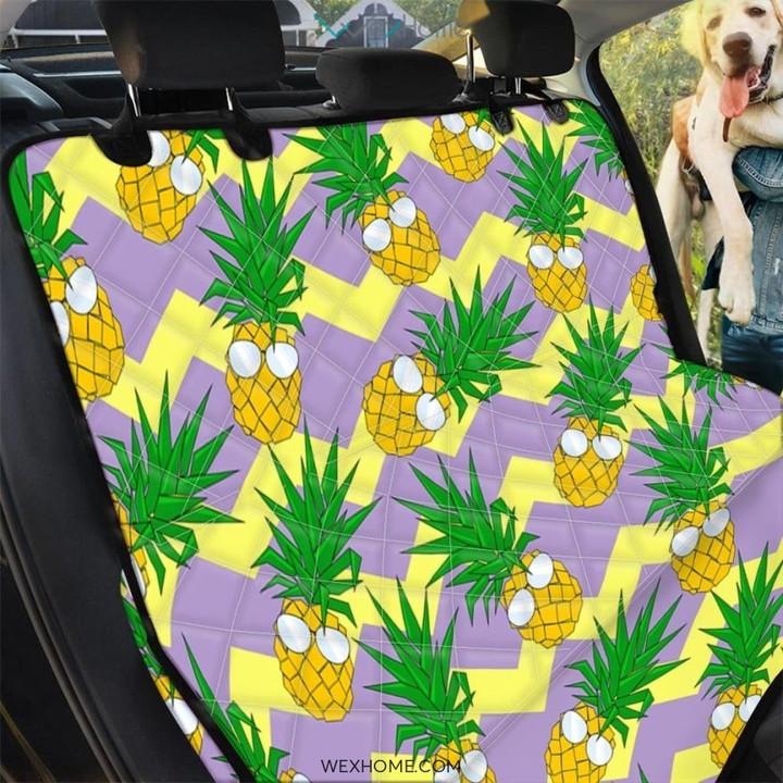 Zig Zag Pineapple Print Pet Car Seat Cover