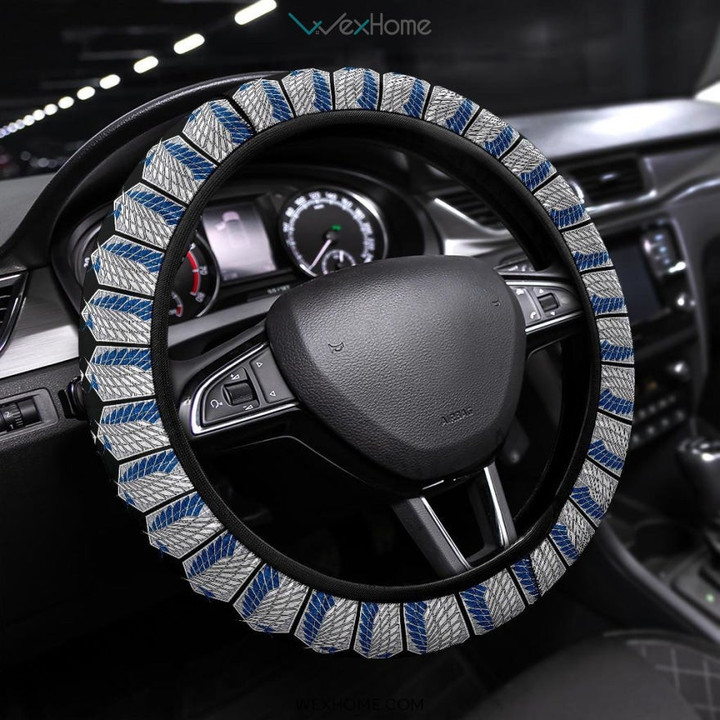 Attack On Titan Anime Steering Wheel Cover | AOT Wings Of Freedom Patterns Steering Wheel Cover