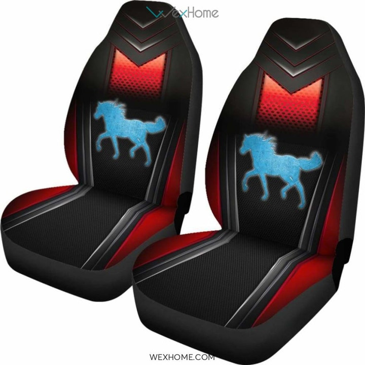 Horse Metallic Texture Car Seat Covers Custom