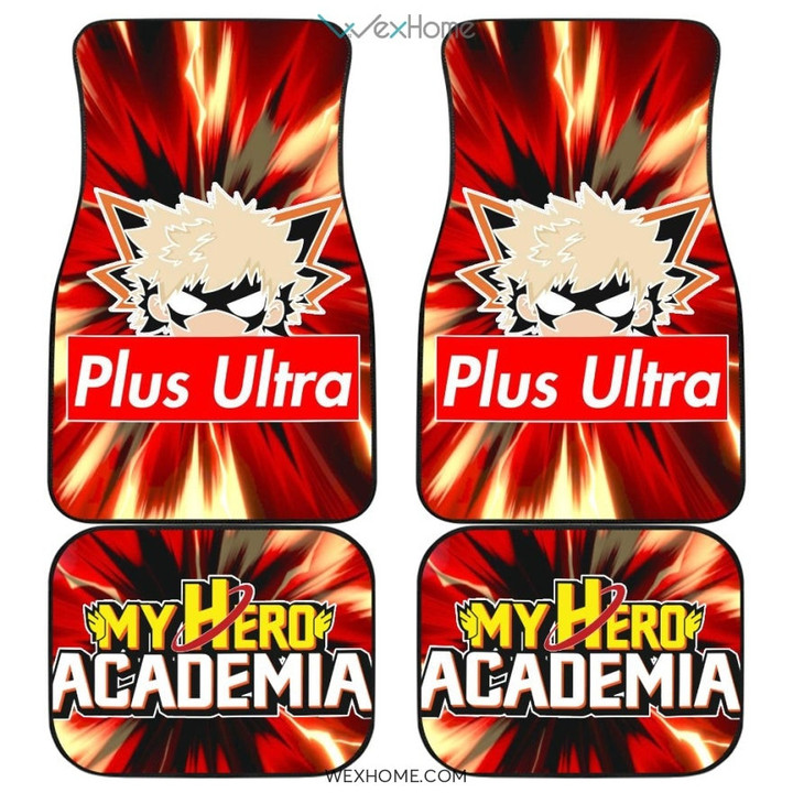 My Hero Academia Anime Car Floor Mats | MHA Katsuki Plus Ultra Power Car Mats