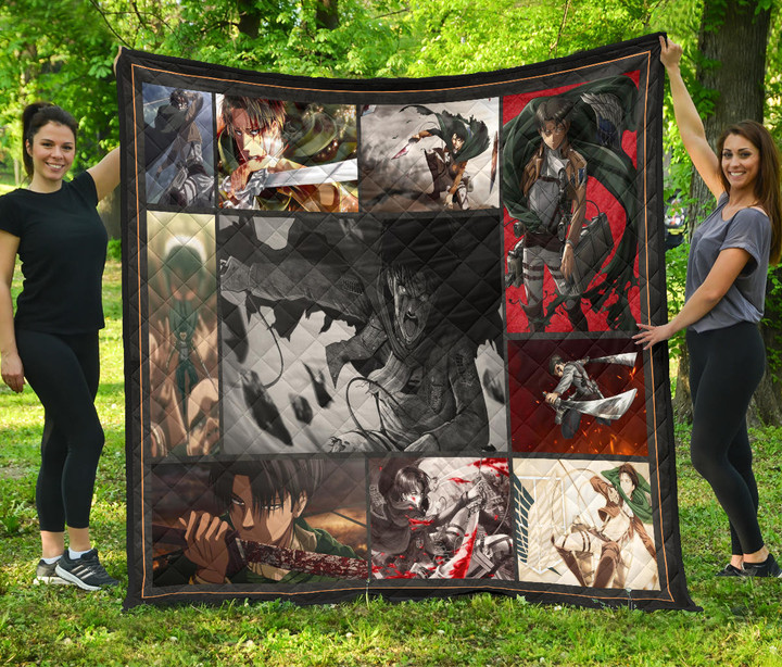 Levi Ackerman Attack On Titan Premium Quilt Blanket Anime Home Decor Custom For Fans NA032103
