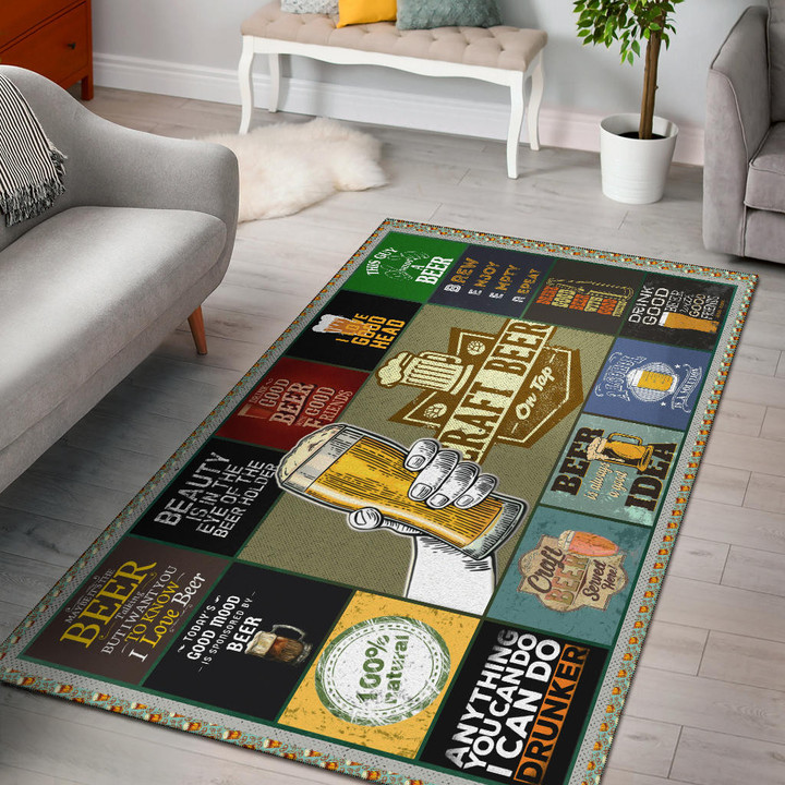 Drinking Craft Beer Area Rug Hobby Home Decor Custom For Fans NT032301