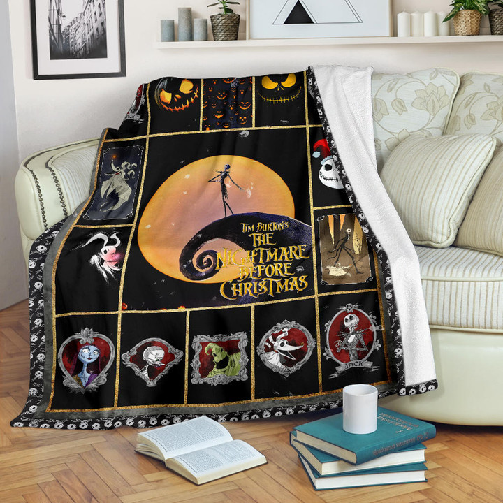Characters In The Nightmare Before Christmas Fleece Blanket Cartoon Home Decor Custom For Fans NT032802