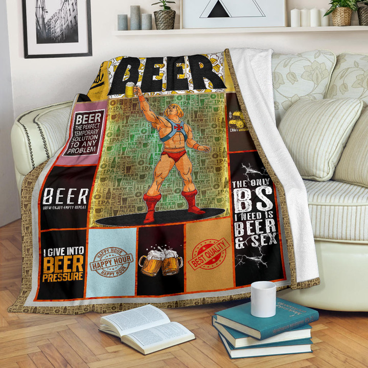 Drinking Craft Beer Fleece Blanket Hobby Home Decor Custom For Fans NT032302