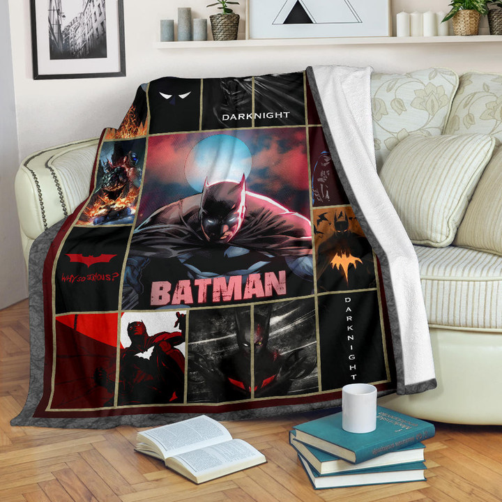 The Bat Man Fleece Blanket Movie Home Decor Custom For Fans NT030102
