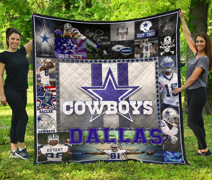 Dallas Players Cowboys Premium Quilt Blanket American Football Home Decor Custom For Fans
