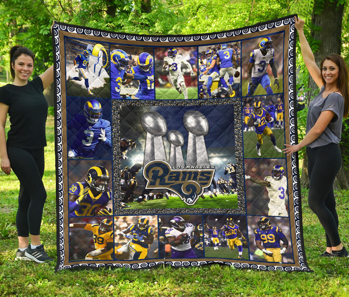 Los Angeles Players Rams Premium Quilt Blanket American Football Home Decor Custom For Fans