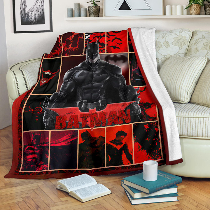 The Bat Man Fleece Blanket Movie Home Decor Custom For Fans NT022801
