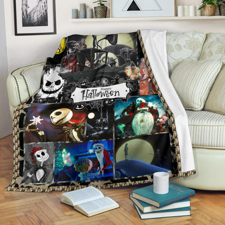 Jack And Sally The Nightmare Before Christmas Fleece Blanket Cartoon Home Decor Custom For Fans NT033002