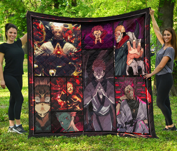 Sukuna Jujutsu Kaisen Premium Quilt Blanket Anime Home Decor Custom For Fans NA040102