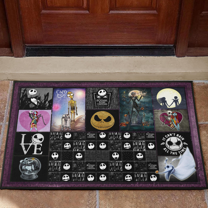 Jack And Sally The Nightmare Before Christmas Door Mat Cartoon Home Decor Custom For Fans NT040402
