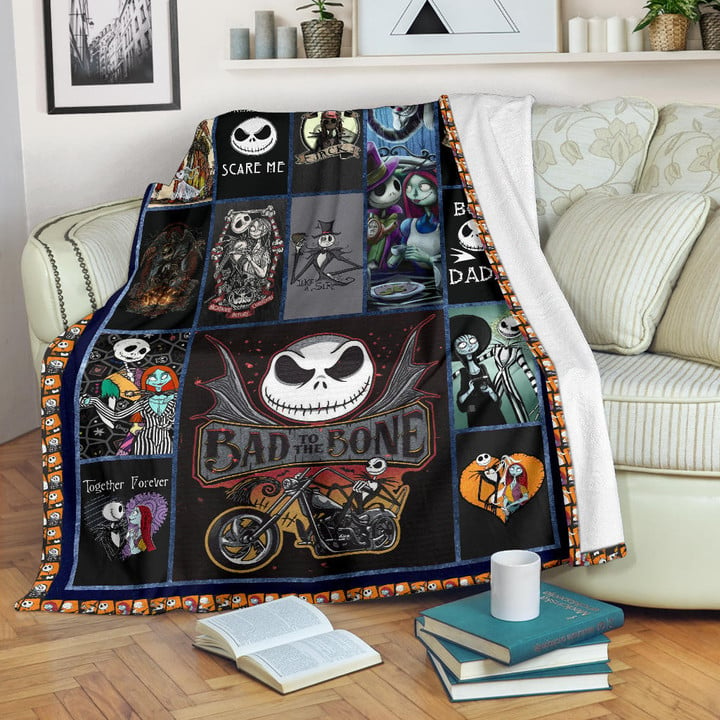 Jack And Sally The Nightmare Before Christmas Fleece Blanket Cartoon Home Decor Custom For Fans NT040401