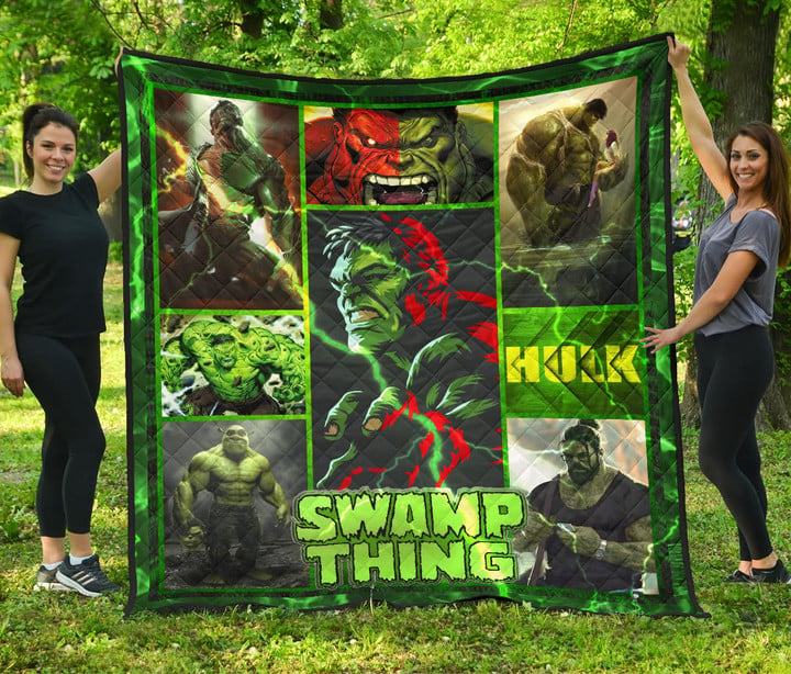 Hulk Swamp Thing Premium Quilt Blanket Movie Home Decor Custom For Fans NT041402