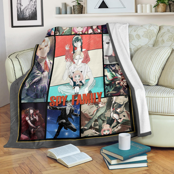 Loid Yor And Anya Forger Spy x Family Fleece Blanket Anime Home Decor Custom For Fans NA042904