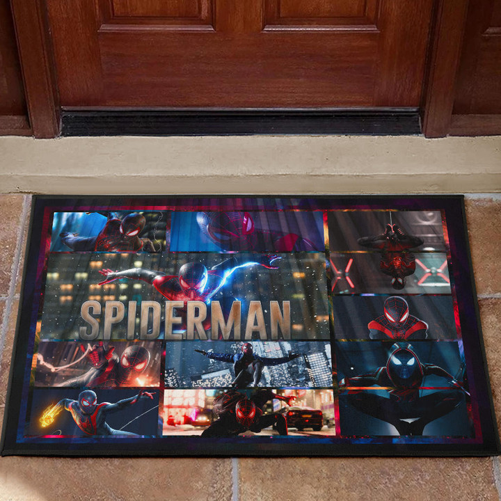 Spider Man Miles Gonzalo Morales Door Mat Movie Home Decor Custom For Fans NT042901