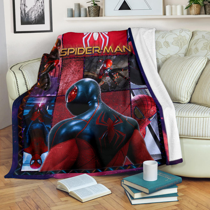 Spider Man Miles Gonzalo Morales Fleece Blanket Movie Home Decor Custom For Fans NT042902