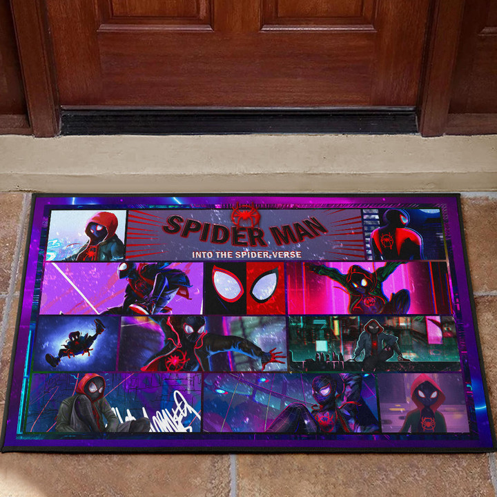 Spider Man Into Spiderverse Door Mat Movie Home Decor Custom For Fans NT050402