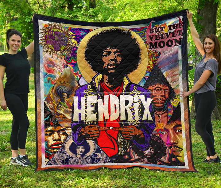 Jimi Hendrix Premium Quilt Blanket Singer Home Decor Custom For Fans NT050901