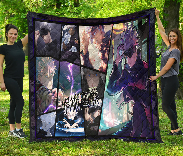 Satoru Gojo Jujutsu Kaisen Premium Quilt Blanket Anime Home Decor Custom For Fans NA052009