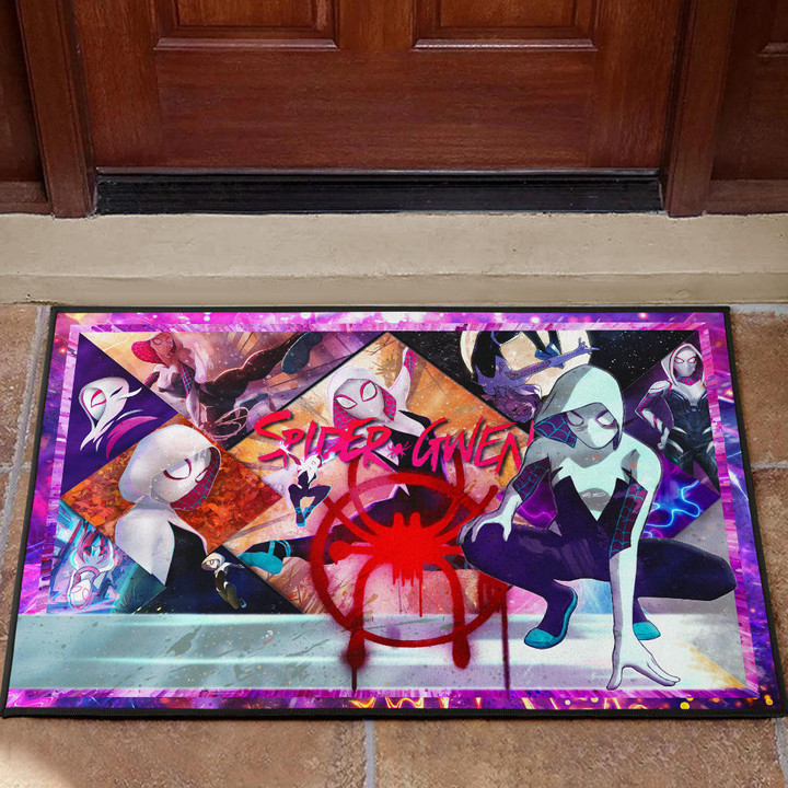 Spider Gwen Into The Spiderverse Door Mat Movie Home Decor Custom For Fans NT051002