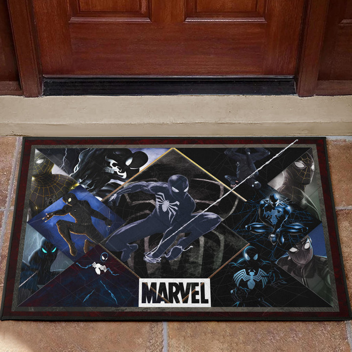 Black Spider Man Door Mat Movie Home Decor Custom For Fans NT051101