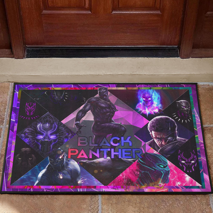 King T'Challa Black Panther Door Mat Movie Home Decor Custom For Fans NT052301