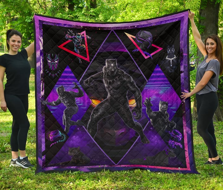 King T'Challa Black Panther Premium Quilt Blanket Movie Home Decor Custom For Fans NT051901