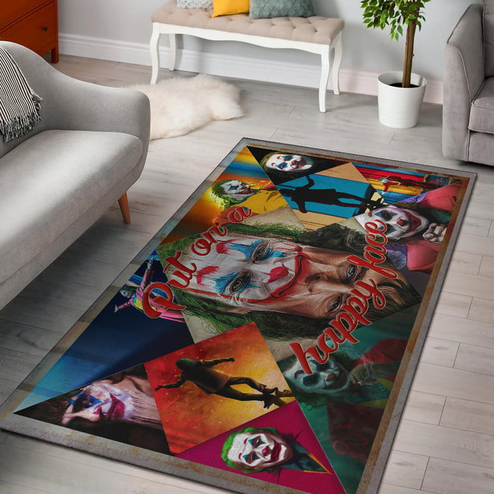 Joker The Clown Area Rug Movie Home Decor Custom For Fans NT051302