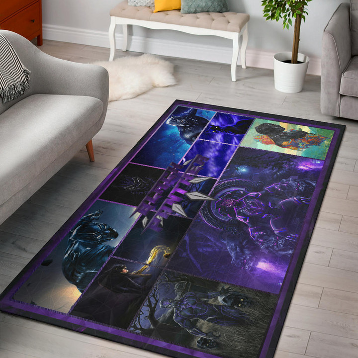 King T'Challa Black Panther Area Rug Movie Home Decor Custom For Fans NT051902