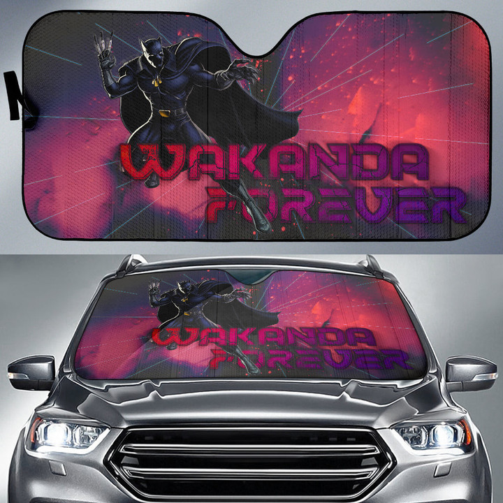 King T'Challa Black Panther Car Sun Shade Movie Car Accessories Custom For Fans NT052408
