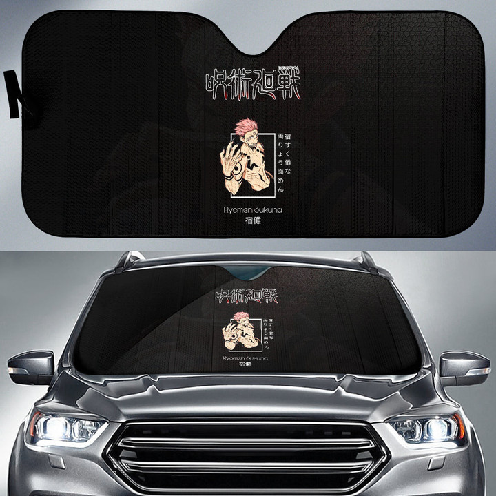 Ryomen Sukuna Jujutsu Kaisen Car Sun Shade Anime Car Accessories Custom For Fans NA061003