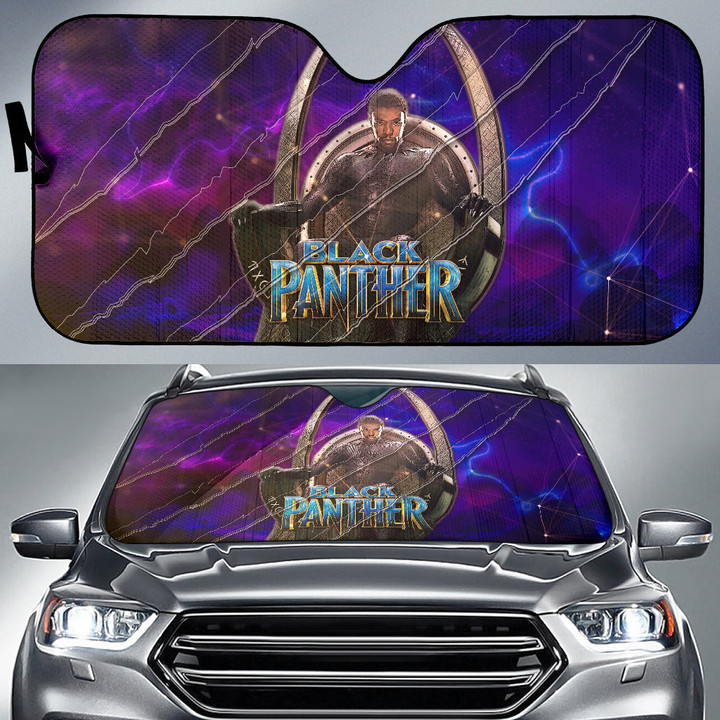 King T'Challa Black Panther Car Sun Shade Movie Car Accessories Custom For Fans NT052403