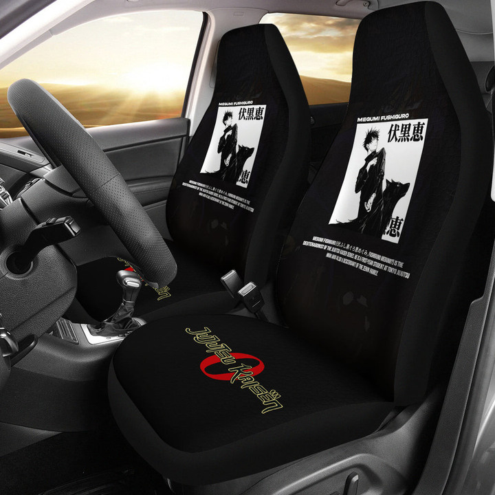 Megumi Fushiguro Jujutsu Kaisen Car Seat Covers Anime Car Accessories Custom For Fans AA22070504