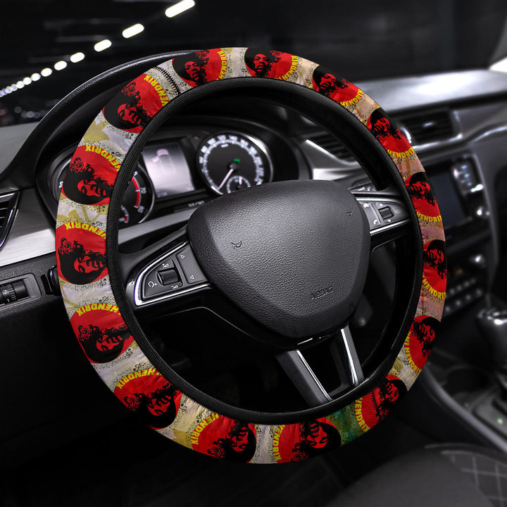 Jimi Hendrix Steering Wheel Cover Singer Car Accessories Custom For Fans AT22061704