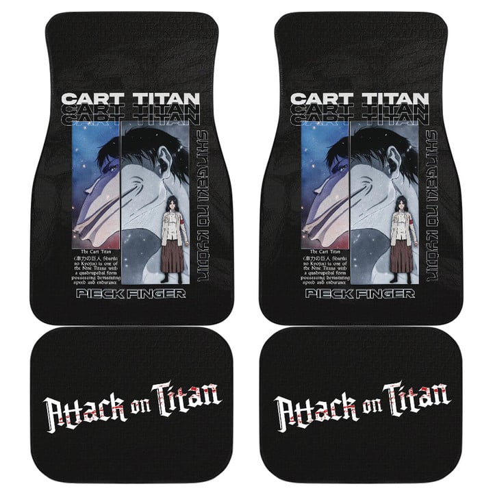 Pieck Finger Cart Titan Attack On Titan Car Floor Mats Anime Car Accessories Custom For Fans AA22062701
