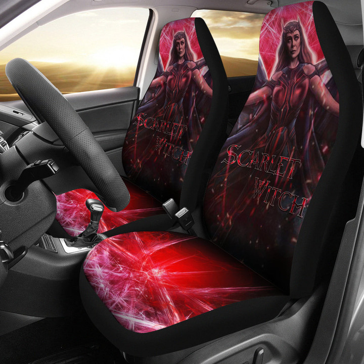Wanda Maximoff Scarlet Witch Car Seat Covers Movie Car Accessories Custom For Fans AT22070102