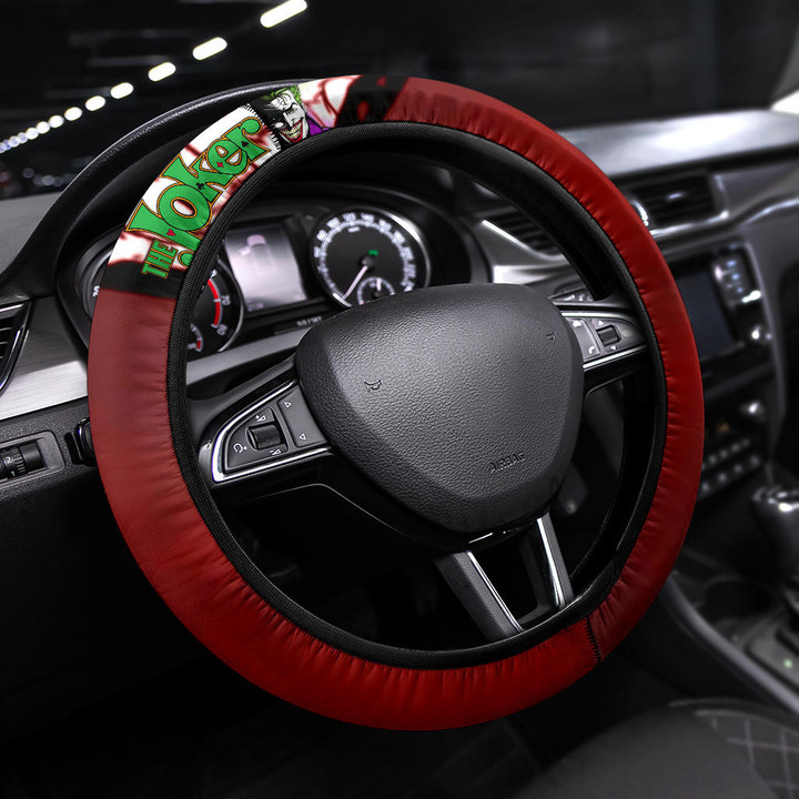 Joker The Clown Steering Wheel Cover Movie Car Accessories Custom For Fans AT22062702