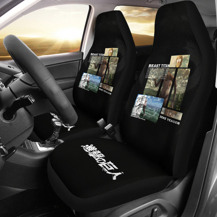Zeke Yeager Beast Titan Attack On Titan Car Seat Covers Anime Car Accessories Custom For Fans AA22071104