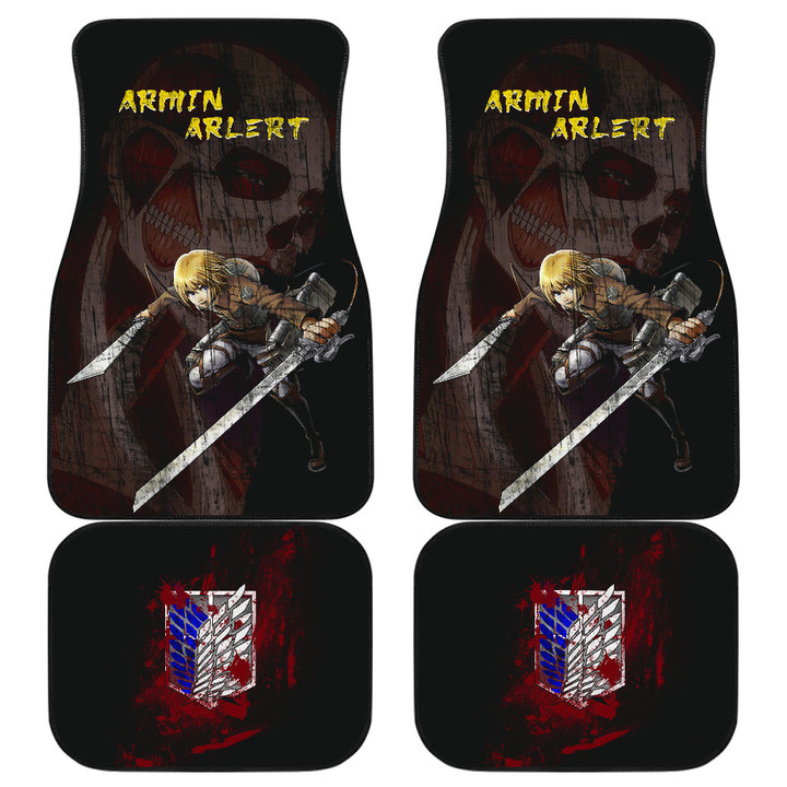 Armin Arlert Attack On Titan Car Floor Mats Anime Car Accessories Custom For Fans AA22072003