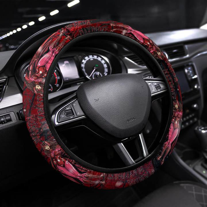 Wanda Maximoff Scarlet Witch Multiverse Of Madness Steering Wheel Cover Movie Car Accessories Custom For Fans AT22070402
