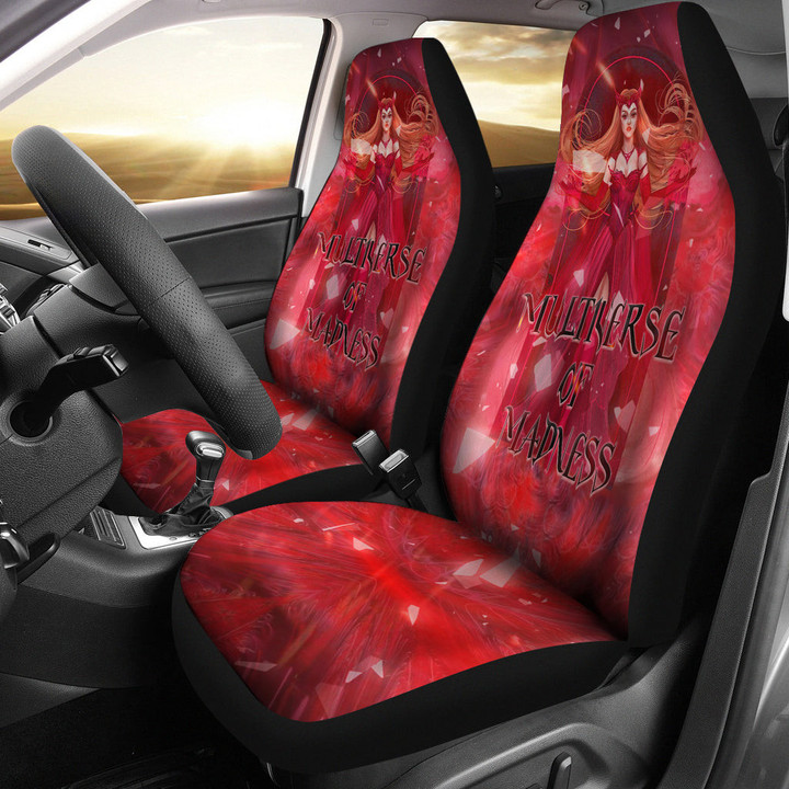 Wanda Maximoff Scarlet Witch Multiverse Of Madness Car Seat Covers Movie Car Accessories Custom For Fans AT22070401