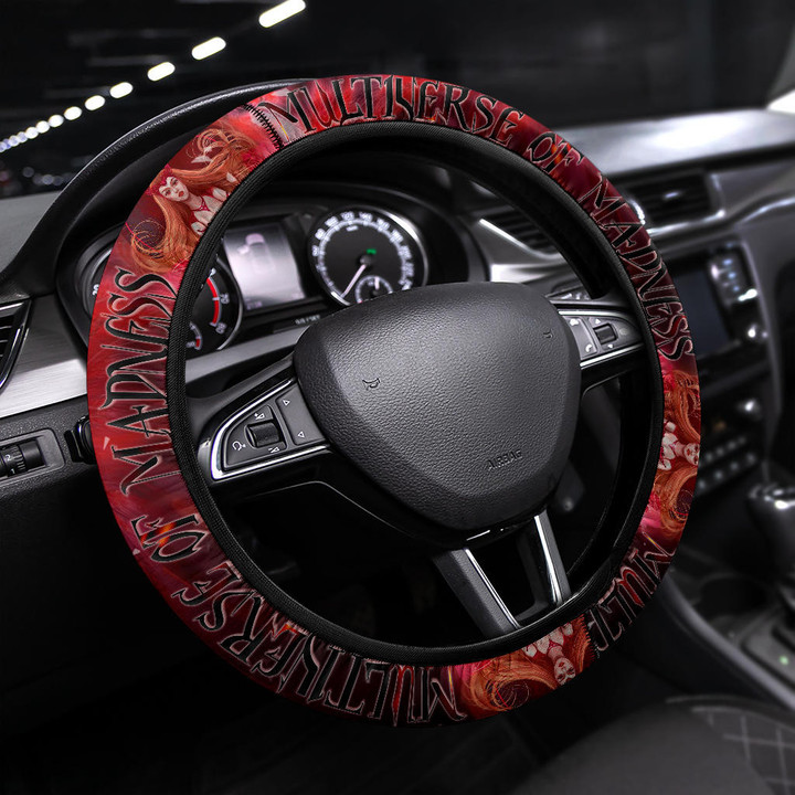 Wanda Maximoff Scarlet Witch Multiverse Of Madness Steering Wheel Cover Movie Car Accessories Custom For Fans AT22070401