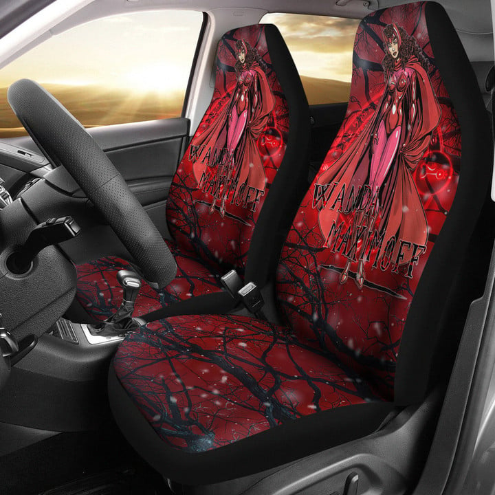 Wanda Maximoff Scarlet Witch Multiverse Of Madness Car Seat Covers Movie Car Accessories Custom For Fans AT22070402