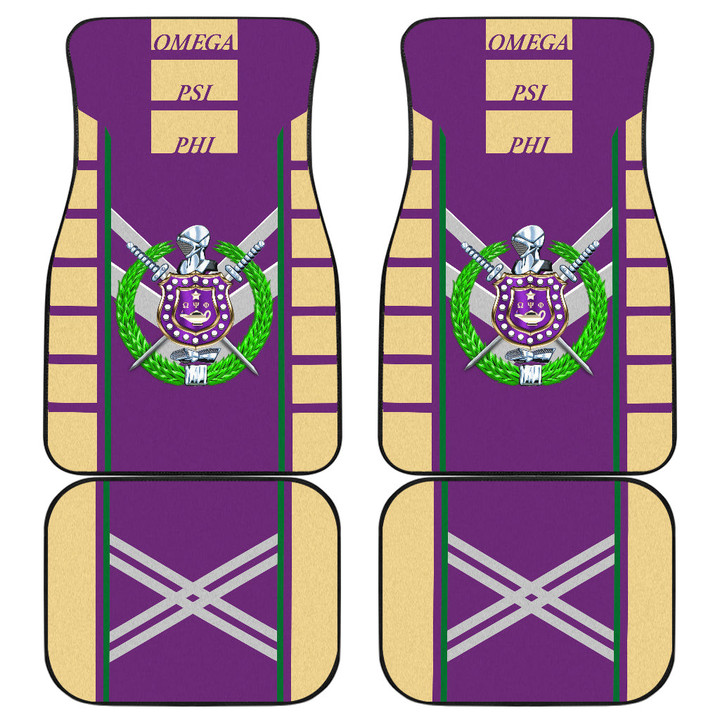 Omega Psi Phi Car Floor Mats Fraternity Car Accessories Custom For Fans AT22081105