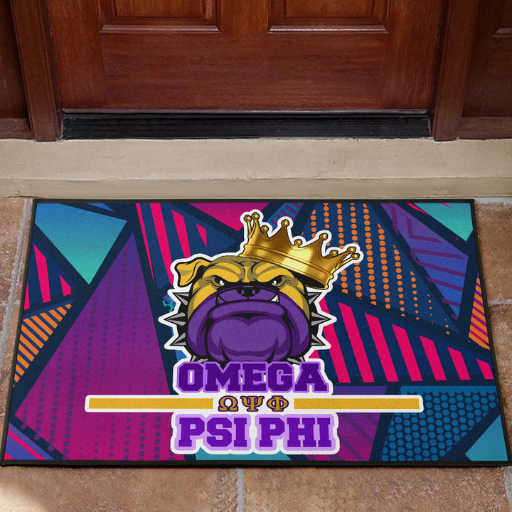 Omega Psi Phi Door Mat Fraternity Home Decor Custom For Fans AT22081202