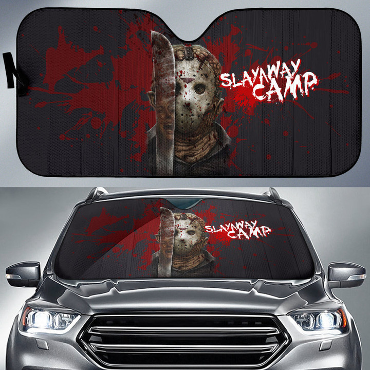 Jason Voorhees Friday The 13th Car Sun Shade Horror Movie Car Accessories Custom For Fans AT22081704