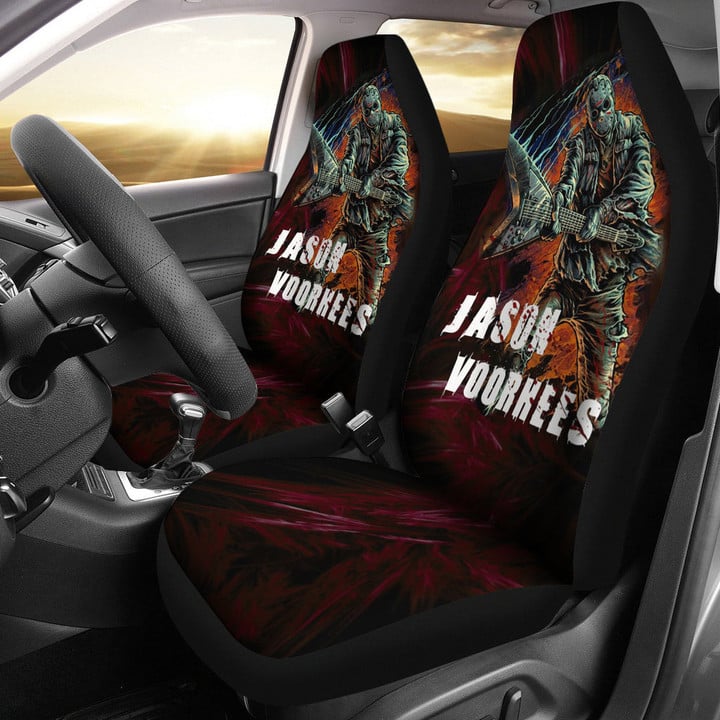 Jason Voorhees Friday The 13th Car Seat Covers Horror Movie Car Accessories Custom For Fans AT22081702