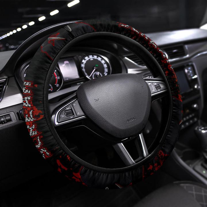 Ghostface Scream Steering Wheel Cover Horror Movie Car Accessories Custom For Fans AA22081503